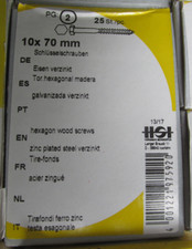 Marken Sechskantschrauben  10x70mm  25Stück Schlüsselschrauben Holz /  H2A6K8x