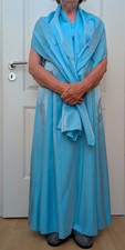 ABENDKLEID LANG Gr. 38 - VERA MONT - mit Schal (Stola) - hellblau