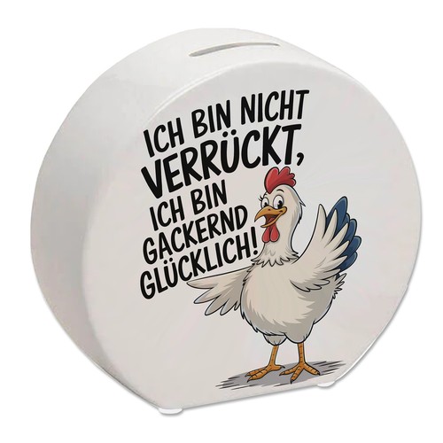 Fröhliches huhn gackernd - fröhliches,