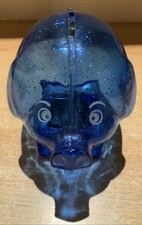 Blaues Sparschwein, Spardose, Sparbüchse, Volksbank, Vintage