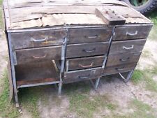 Werkbank Deko Loft Shabby Werkstatt Schrank Schubladen Old Style Sideboard