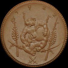 HEIDELBERG: Porzellan-Medaille 1922, braun. WEINFEST DES EVK - BACCHUS & WEIN.