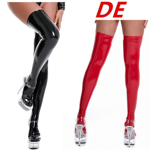 Damen wetlook overknees - damen,