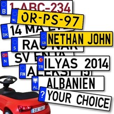 Aufkleber Nummernschild