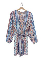 BODEN Sommerkleid Damen Kleid Gr. DE 40 blau-hellorange-rot Casual-Look