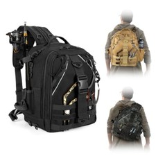 Angelrucksack Leichte wasserdichte Angeltasche Rucksack Outdoor mit Rutenhaltern