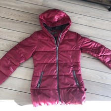 ? Warmer Daunenmantel Von BENETTON Gr. 134/140 ROT& Lang