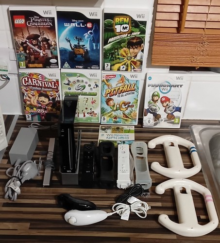 Nintendo wii schwarz - schwarz, mario