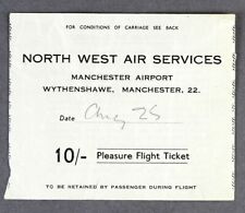 NORTH WEST AIR SERVICES VINTAGE USED FLIGHT TICKET 