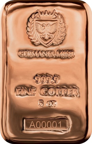 Kupferbarren germania mint - germania, 5