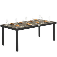 Gartentisch aluminium 190x90cm - gartentisch,