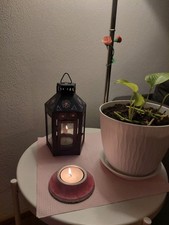 Teelicht Schale rosa und blau
