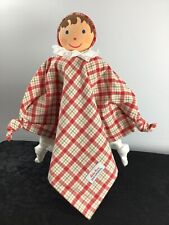 Käthe Kruse Schmusetuch Schnuffeltuch Baby Puppe rot kariert klein im Beutel