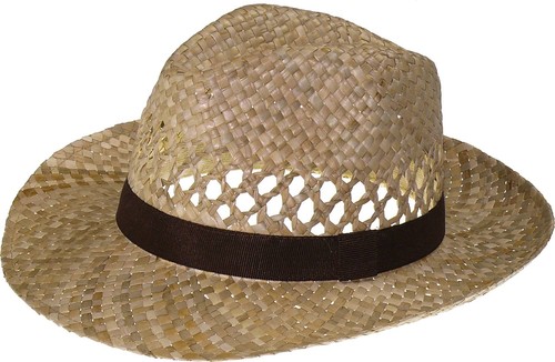 Strohhut bogartform grob - strohhut,