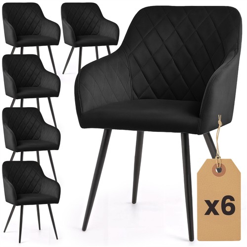 Velours polsterstuhl mit - 6x, velours-polsterstuhl