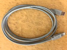 USB A 2.0 Kabel  # High-Speed Certified # grau #  ca. 180cm # RETRO VINTAGE