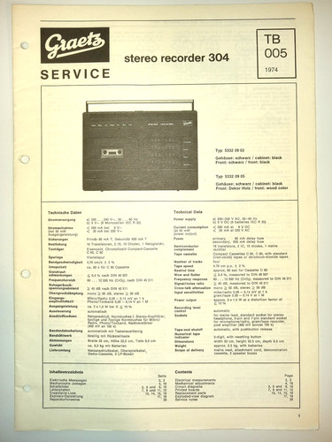Graetz service manual - service,