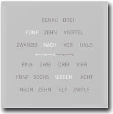 Wortuhr LISA - HELLGRAU -