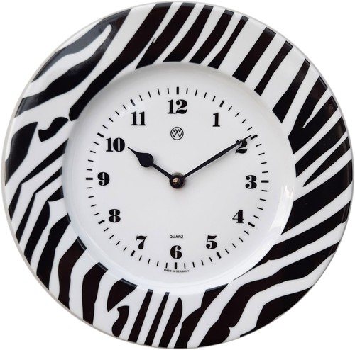 Teller uhr schwarz weiß - teller-uhr, schwarz-weiß