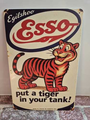 Blechschild esso tiger tank - blechschild,