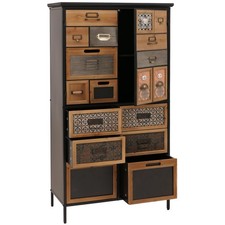 B-Ware Apothekerkommode MCW-O80, Highboard Schubladen, Shabby-Look, natur/bunt