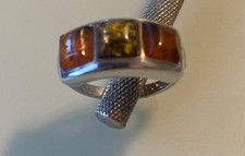 Bernsteinschmuck, Ring mit Bernstein, Silberring mit Bernstein, Damenring