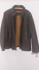 R & R Brown Leather Mens Jacket XL