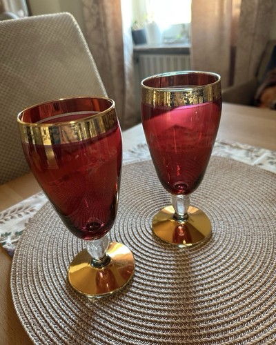 2er set vintage kelchgläser - vintage,