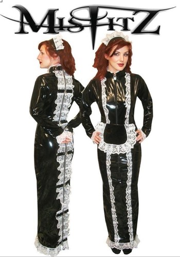 Misfitz schwarz pvc spitze - schwarz,