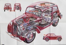 OPEL  KADETT  1937 " Giulio Betti "Poster.