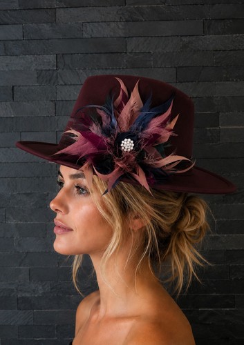 Damen braun fedora panamahut - damen,
