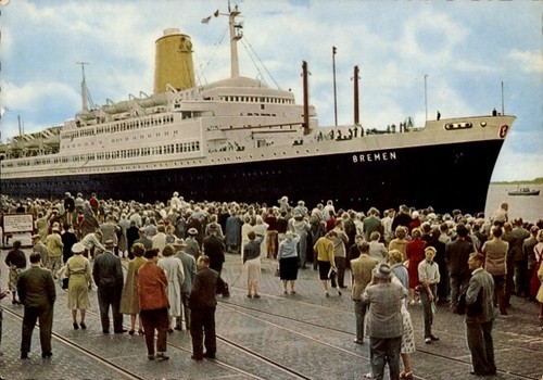 Passagierschiff bremen - ak, ts