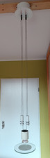 italienische Design Hängelampe "Delphi" der Firma Segno weiß, höhenverstellbar