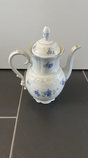 Teekanne Porzellan mit Blauen Blumen