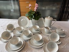 Hutschenreuther Apart weiß, Teeservice, Vintage, 50 - 60 Jahre, 29-teilig