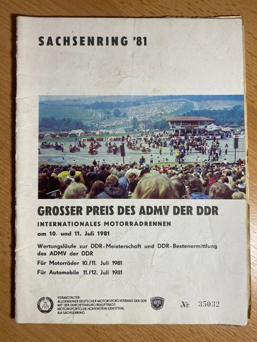 Rennprogramm sachsenring 1981 - rennprogramm,