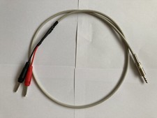 1x Adapterkabel Röhrenradio (TA) 3,5mm Klinke- auf Bananenstecker, Mono, 1m, Neu