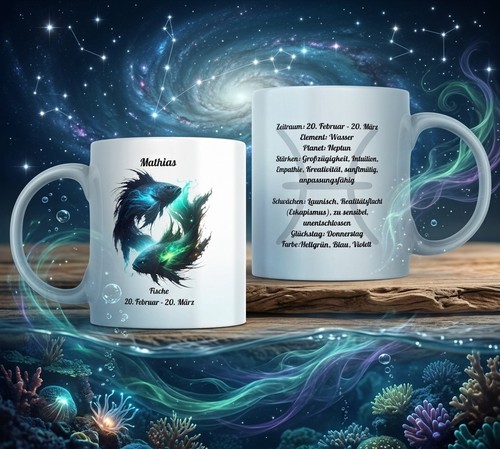Sternzeichen fische tasse - sternzeichen,
