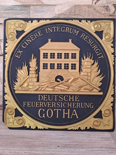 Gotha messingschild blech - gotha,