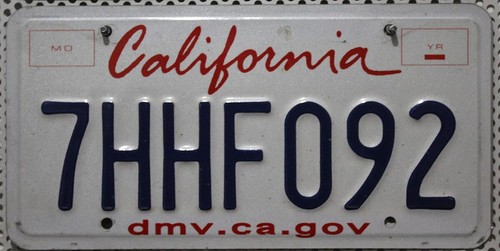 Kalifornien nummernschild usa - kalifornien,
