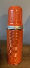 antike Helios Thermosflasche Vintage Thermo Kanne- Orange -Korkverschluss-Design
