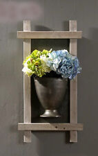 Wandvase Holz Metall Antik