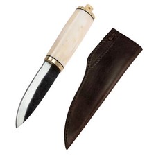 Wikinger Messer mit Knochengriff Steckangel inkl. Scheide Mittelaltermesser