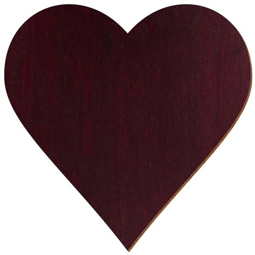 Holz herz violett - violett, beidseitig