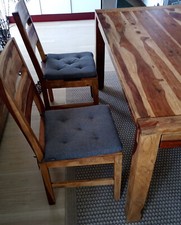 Esstisch Sheesham (Palisanderholz Massiv) mit 4 Stühle