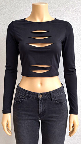 Halara damen crop - crop-top, schwarz