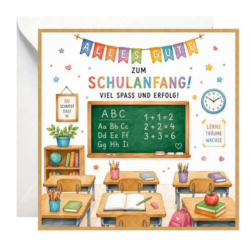 Schulanfang karte einschulung - karte,