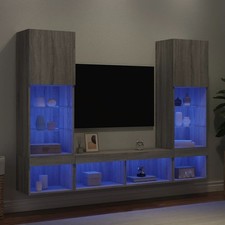 Wohnwand mit led beleuchtung - wohnwand,