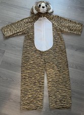Kinder Tiger Kostüm Karneval Fasching Tier Kostüm Plüsch Ganzkörper Warm Gr 128