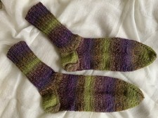 Handgestrickte Socken, Stricksocken Wollstrümpfe, Wollsocken, Handarbeit Gr. 48